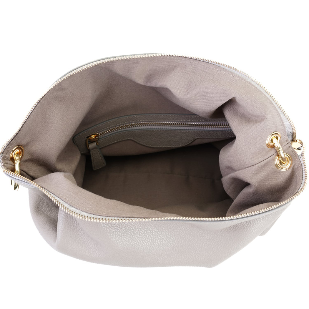 Oksana Gri Kadın Deri Omuz Çantası