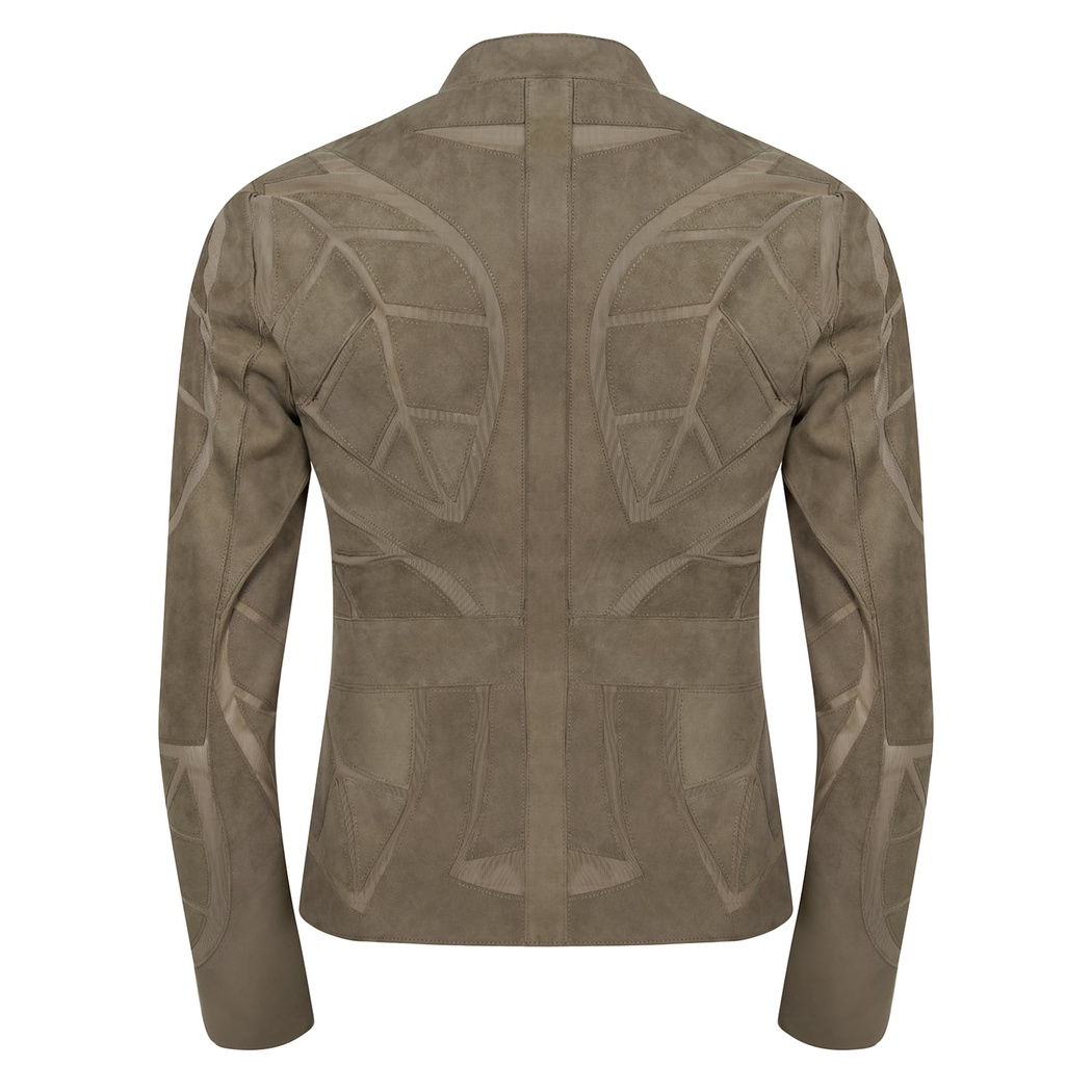 Origa Kadın Yaprak Panelli Deri Ceket