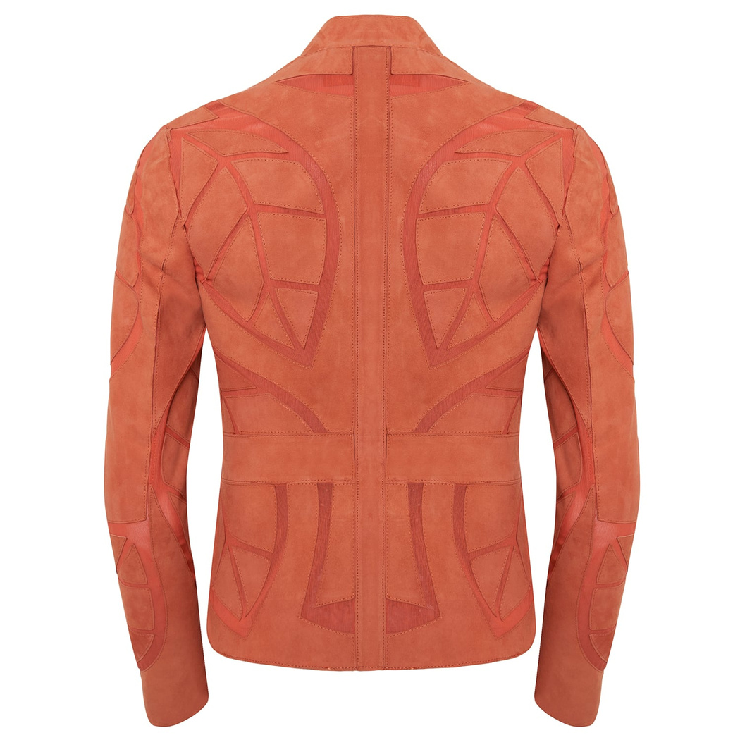 Origa Kadın Yaprak Panelli Deri Ceket