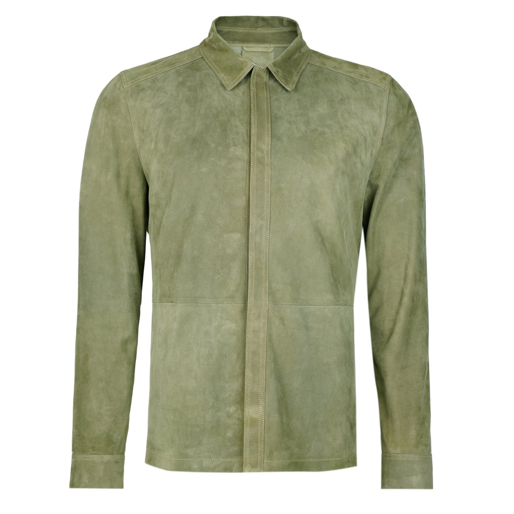 Osvaldo Yeşil Erkek Süet Gömlek