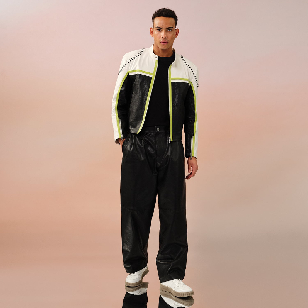 Ottone Yeşil Erkek Deri Ceket