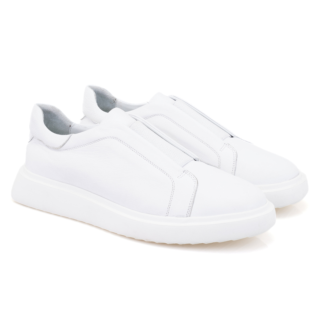 Padere Beyaz Erkek Deri Spor Ayakkabı