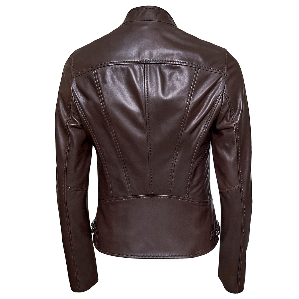 Paride Kahve Kadın Deri Ceket