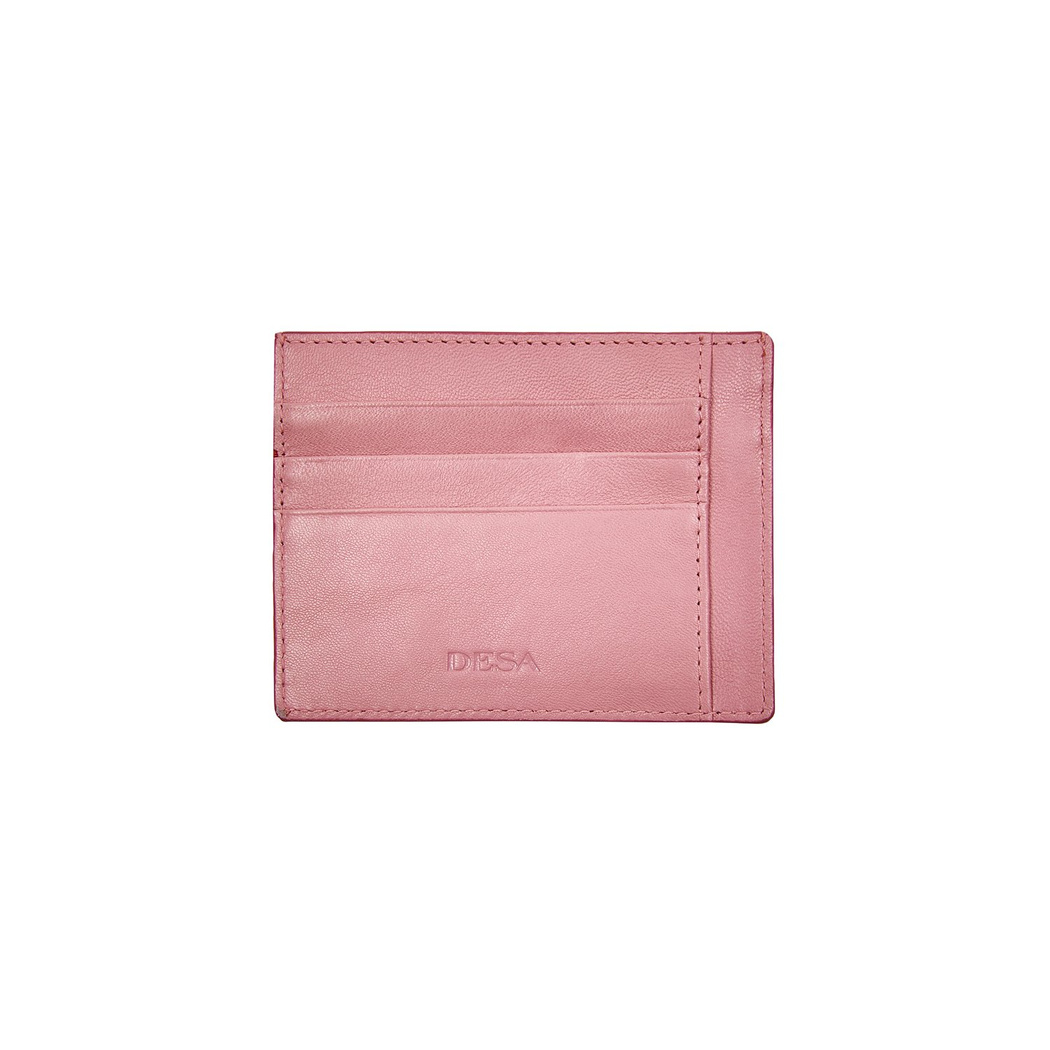 Pembe Kadın Deri Kartlık
