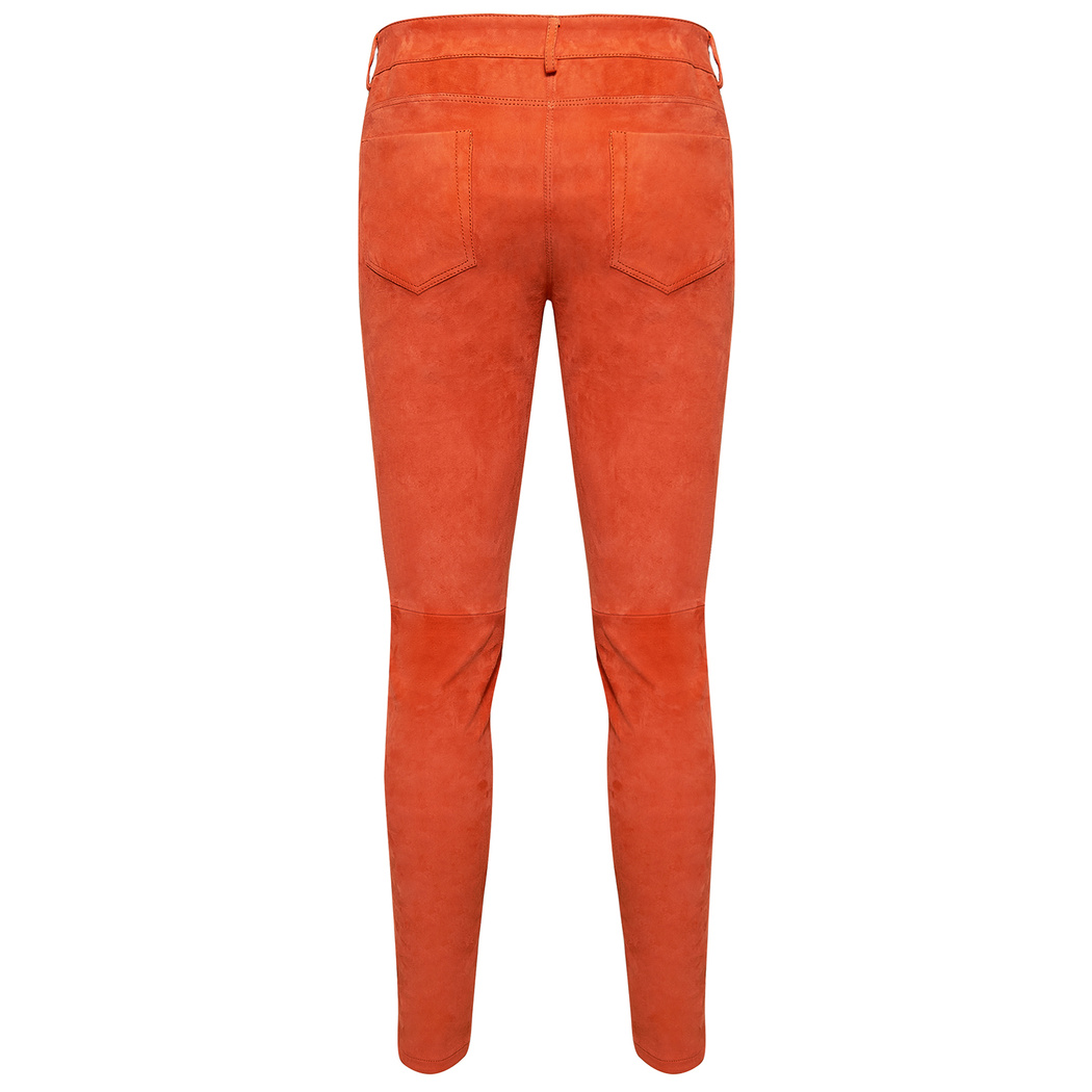 Pembe Roisin Kadın Stretch Deri Pantolon