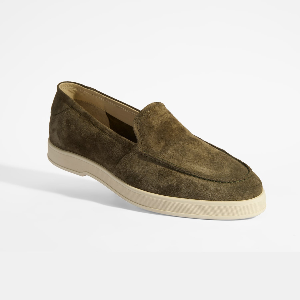 Peraleda Haki Erkek Slip-On Süet Loafer