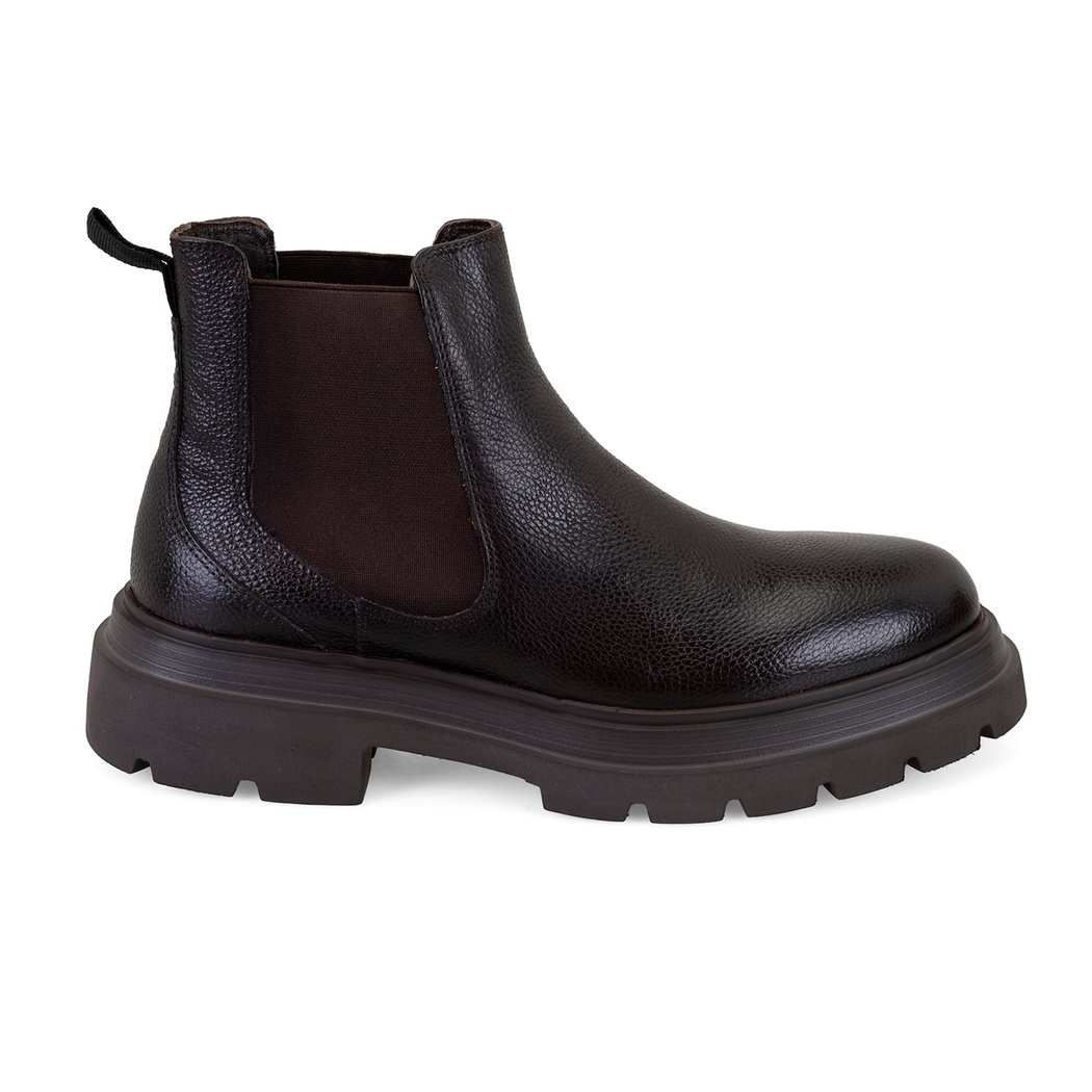 Pietsa Kahve Erkek Lastikli Deri Chelsea Bot