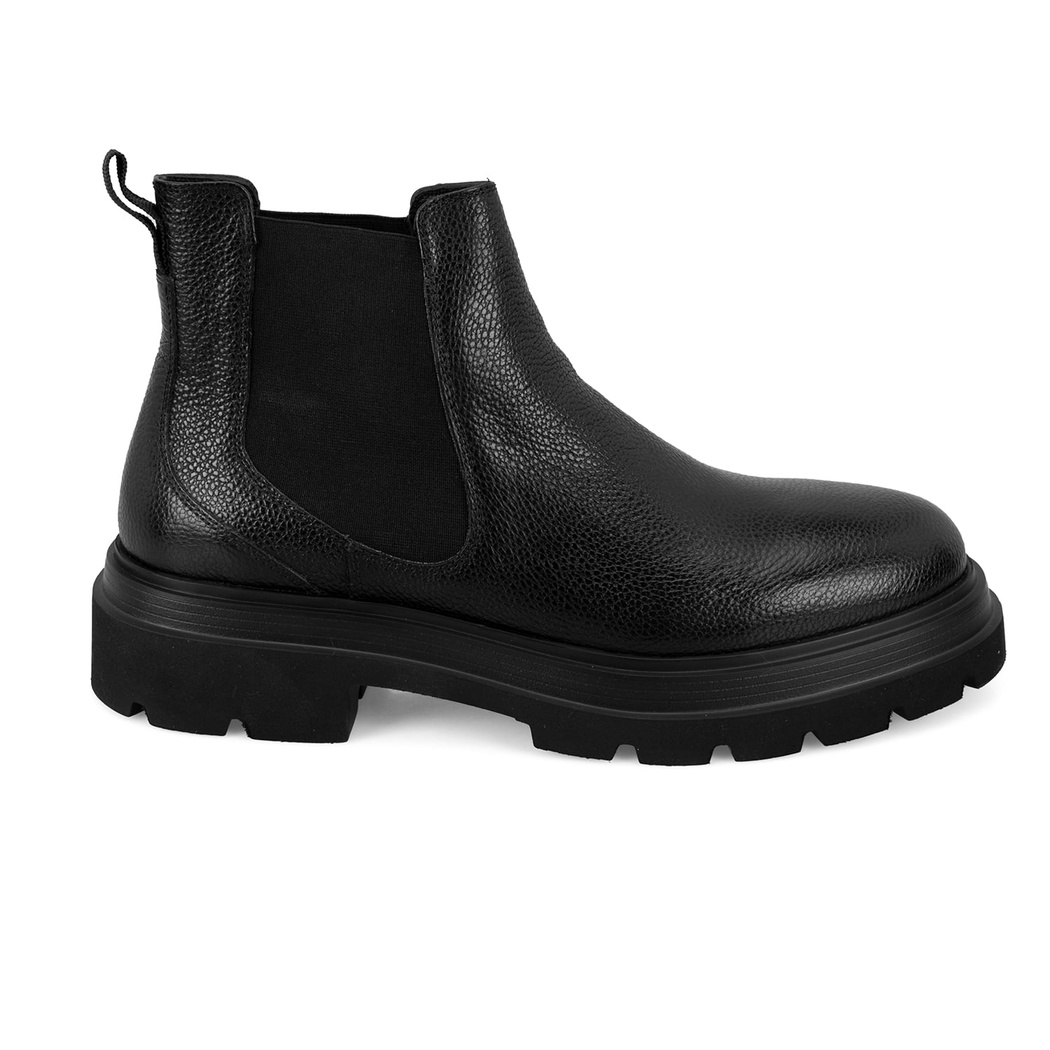 Pietsa Siyah Erkek Lastikli Deri Chelsea Bot