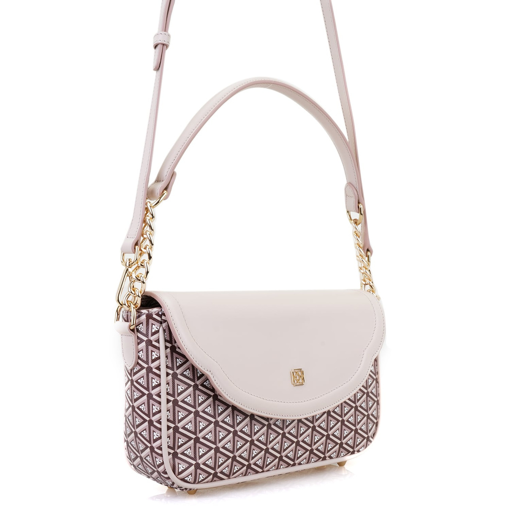 Plante Bej Kadın Monogram Omuz Çantası