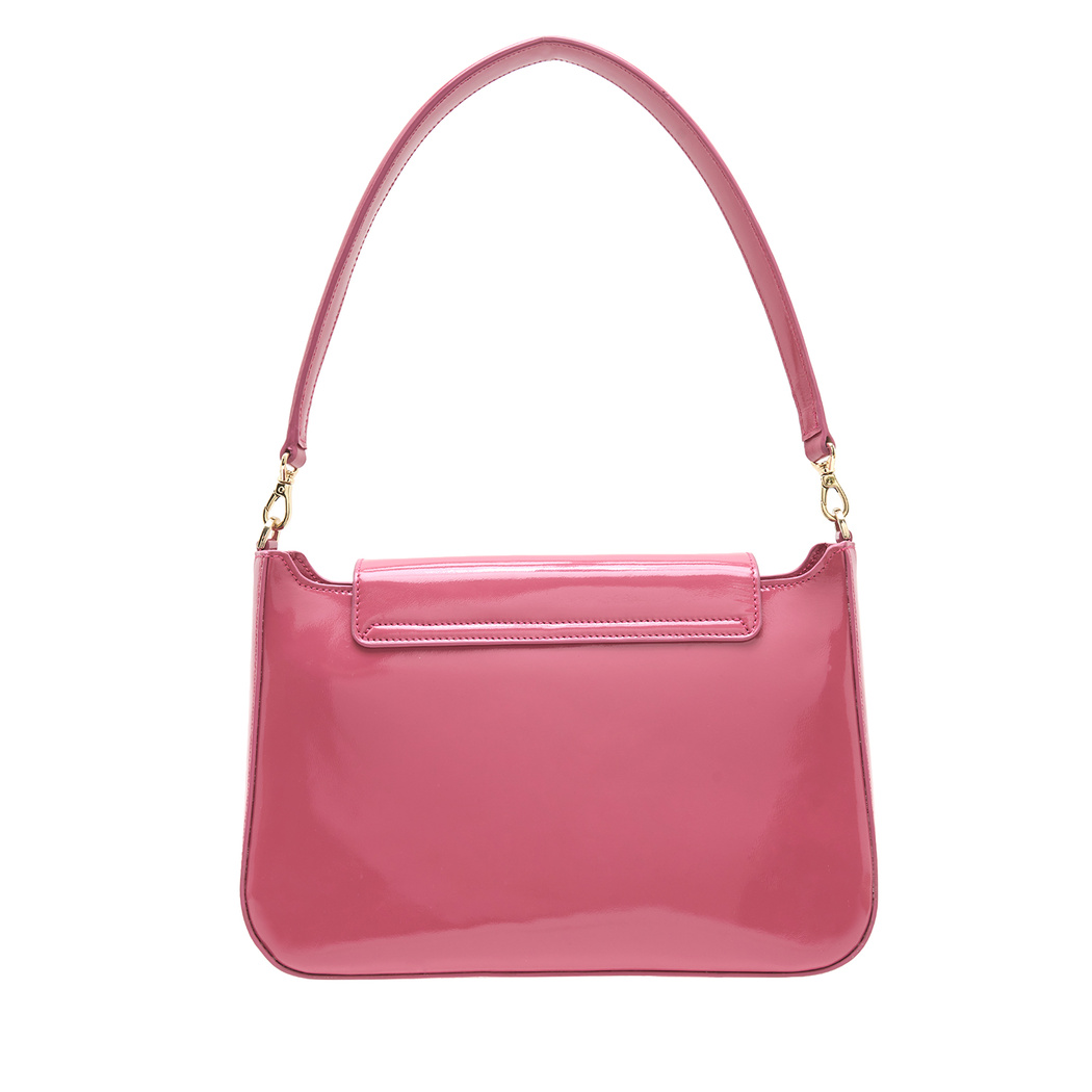 Poppy Fuşya Kadın Rugan Deri Omuz Çantası