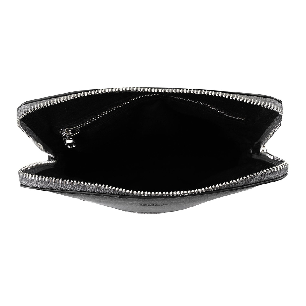 Pranav Siyah Erkek Deri Postacı Çantası