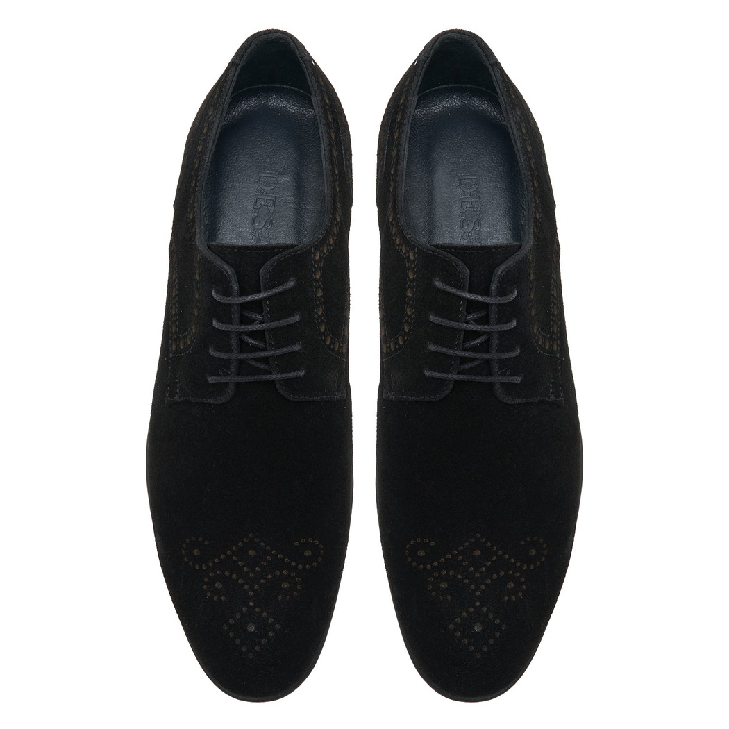 Pryor Siyah Erkek Süet Deri Klasik Ayakkabı