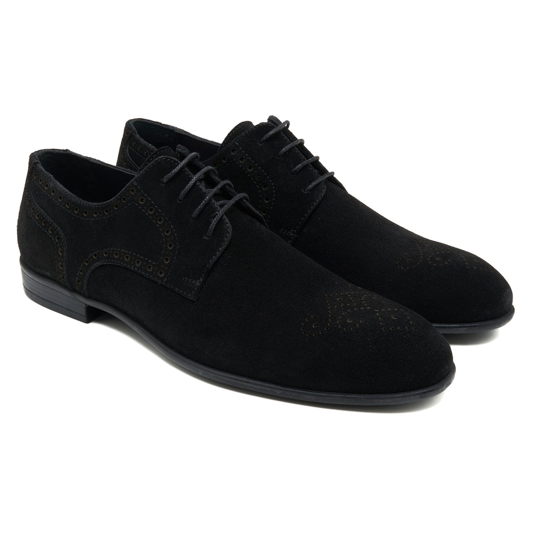 Pryor Siyah Erkek Süet Deri Klasik Ayakkabı