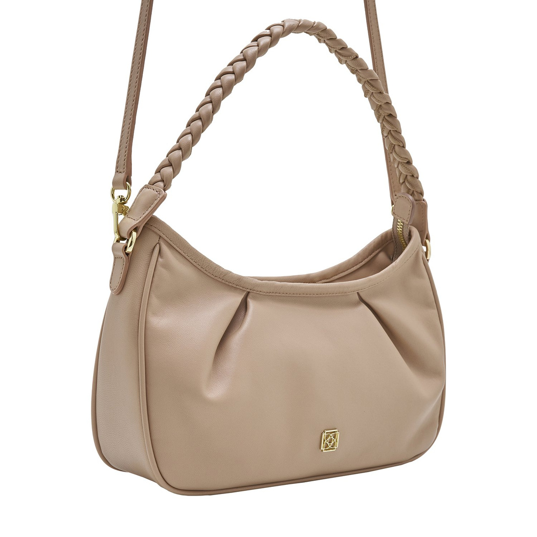 Pudra Dalya Kadın Deri Omuz Askılı Çanta