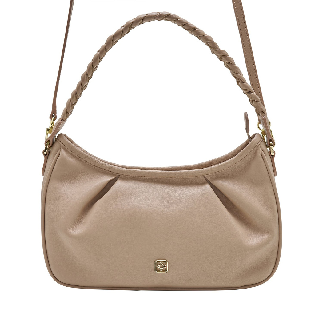 Pudra Dalya Kadın Deri Omuz Askılı Çanta