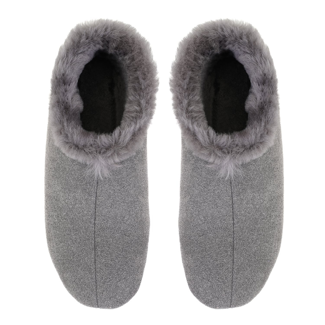 Ranja Gri Erkek Fluffy Yünlü Patik