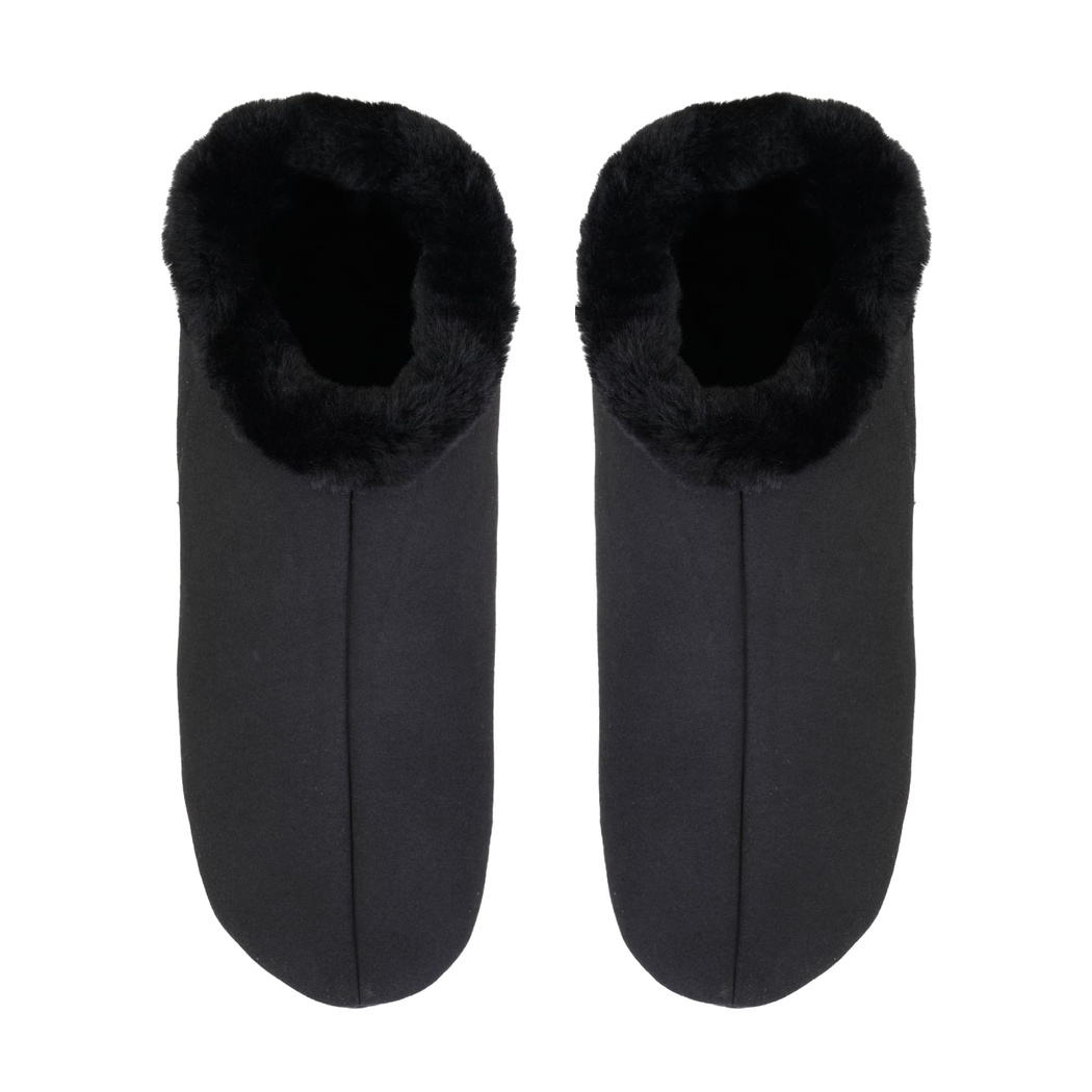 Ranja Siyah Erkek Fluffy Yünlü Patik