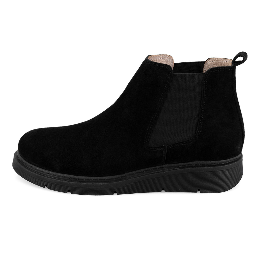 Raven Siyah Kadın DesaComfort Lastikli Süet Deri Bot