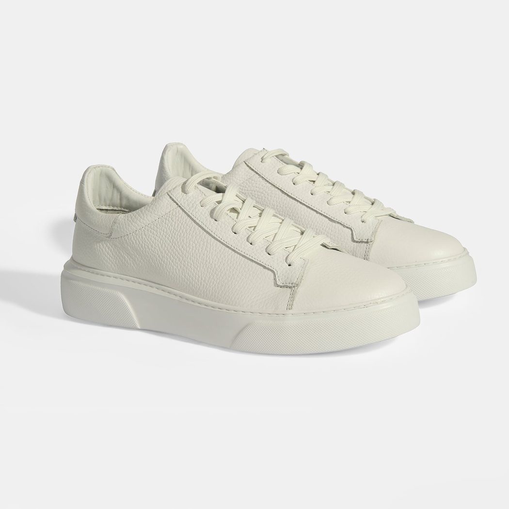 Reminya Beyaz Erkek Deri Bağcıklı Günlük Ayakkabı