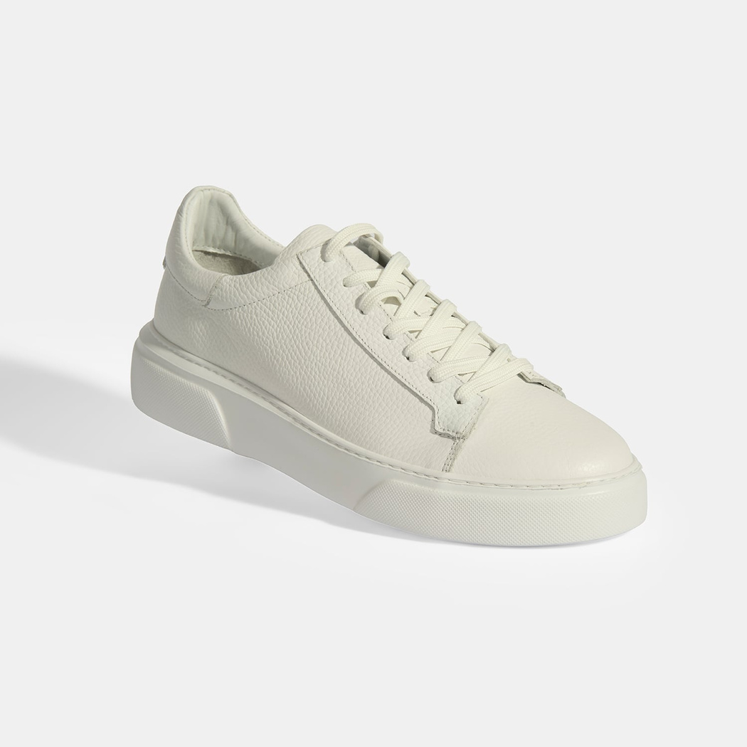 Reminya Beyaz Erkek Deri Bağcıklı Günlük Ayakkabı