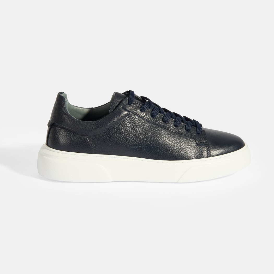 Reminya Lacivert Erkek Deri Bağcıklı Günlük Ayakkabı