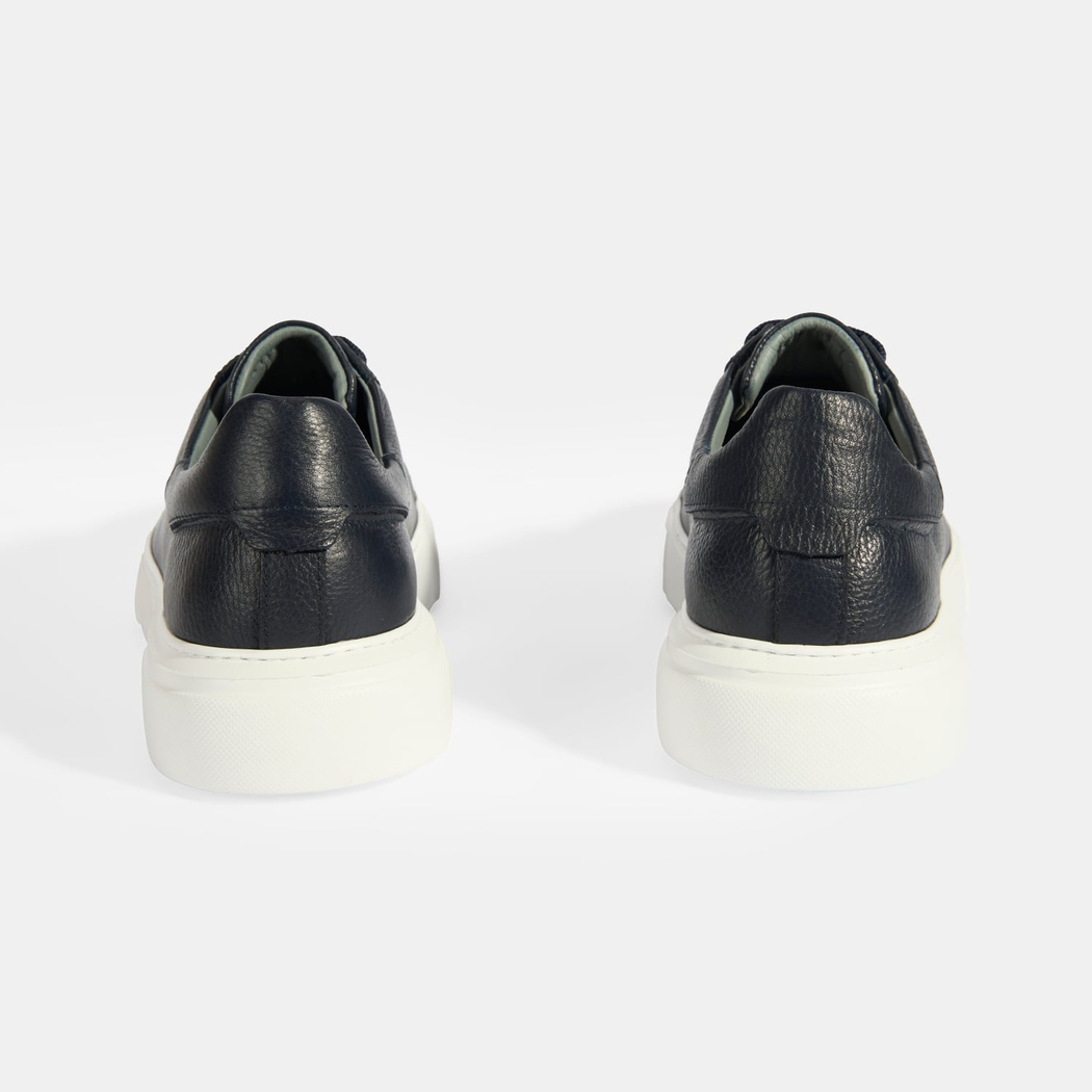 Reminya Lacivert Erkek Deri Bağcıklı Günlük Ayakkabı