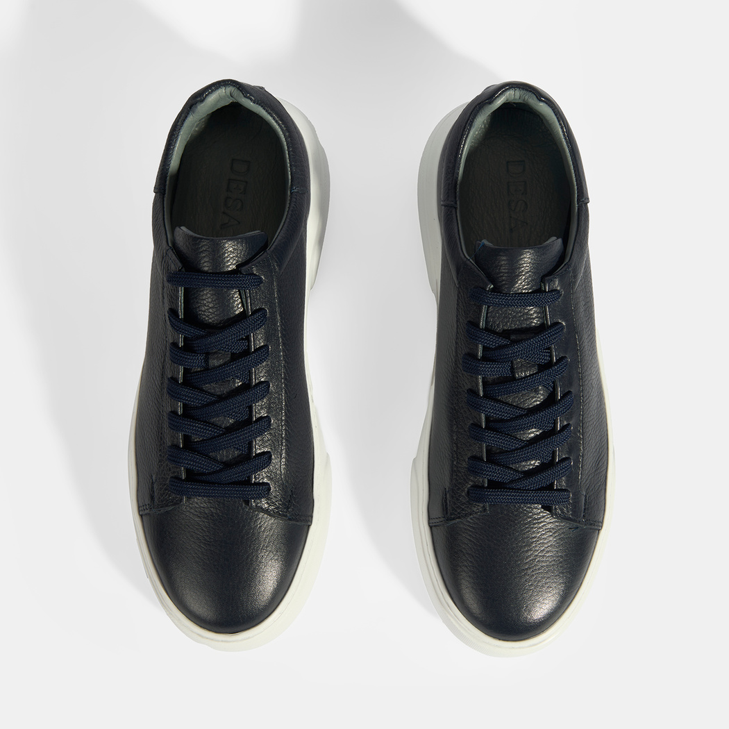 Reminya Lacivert Erkek Deri Bağcıklı Günlük Ayakkabı