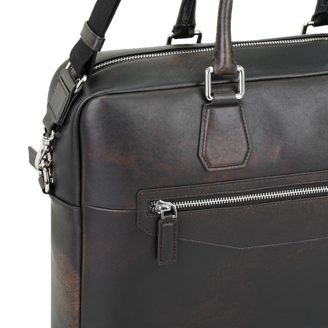 Ricard Kahve Erkek Vintage Deri Laptop Çantası