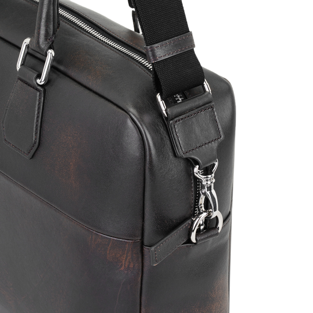 Ricard Kahve Erkek Vintage Deri Laptop Çantası