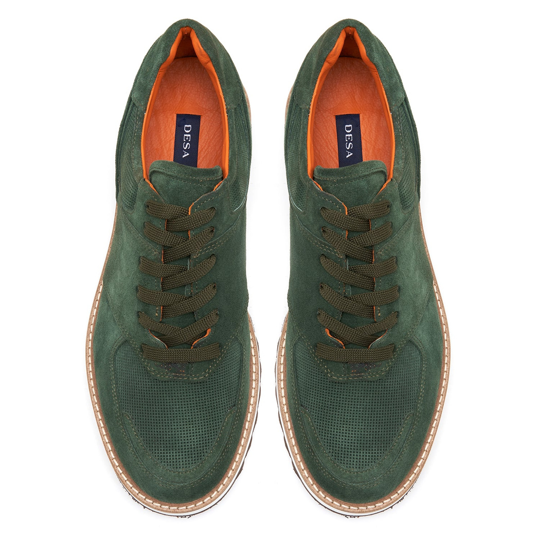 Ricardo Yeşil Erkek Süet Deri Spor Ayakkabı