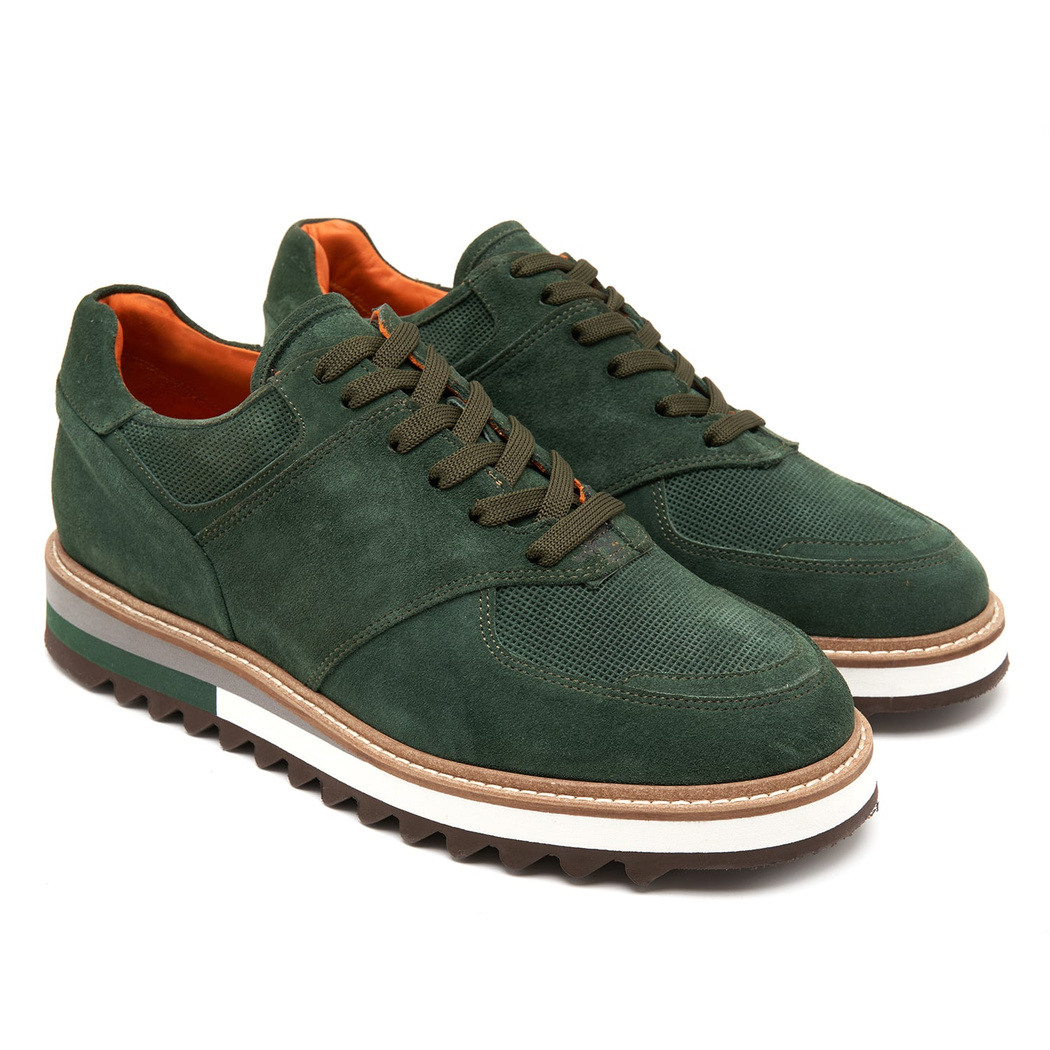 Ricardo Yeşil Erkek Süet Deri Spor Ayakkabı