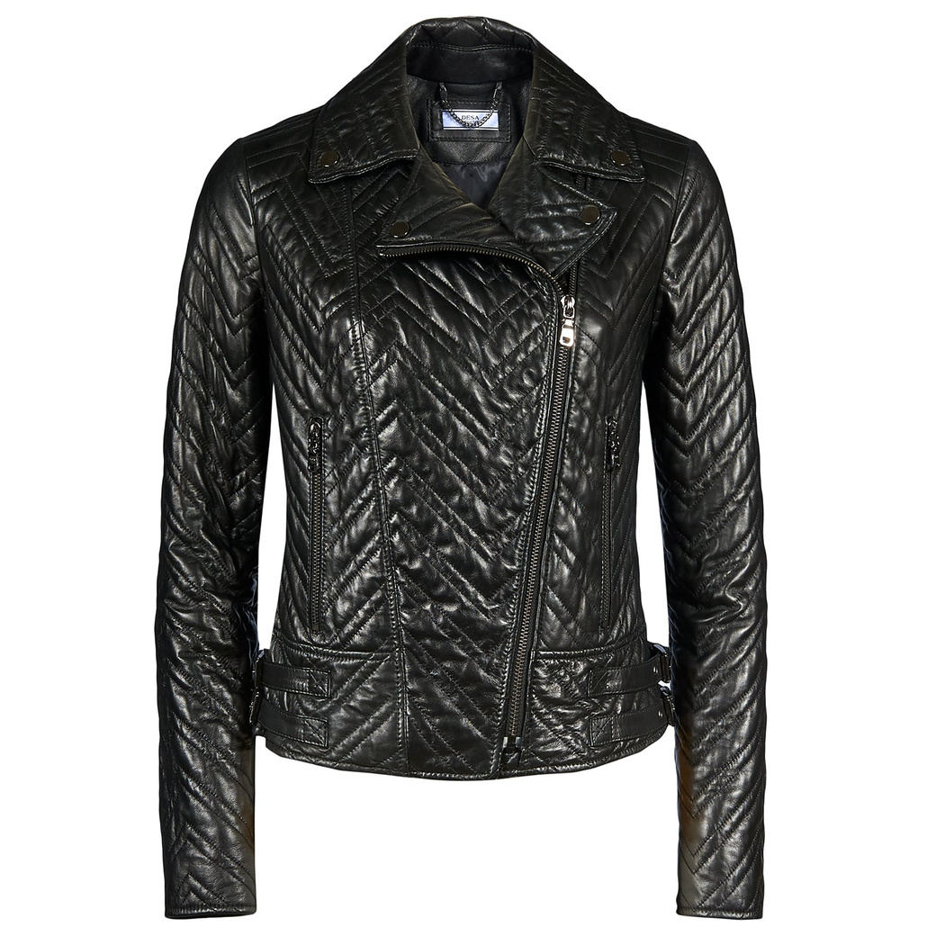 Riccarda Kadın Deri Biker Mont