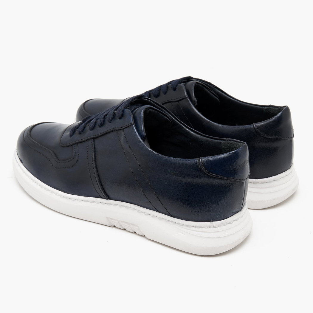 Rock Lacivert Erkek Deri Spor Ayakkabı