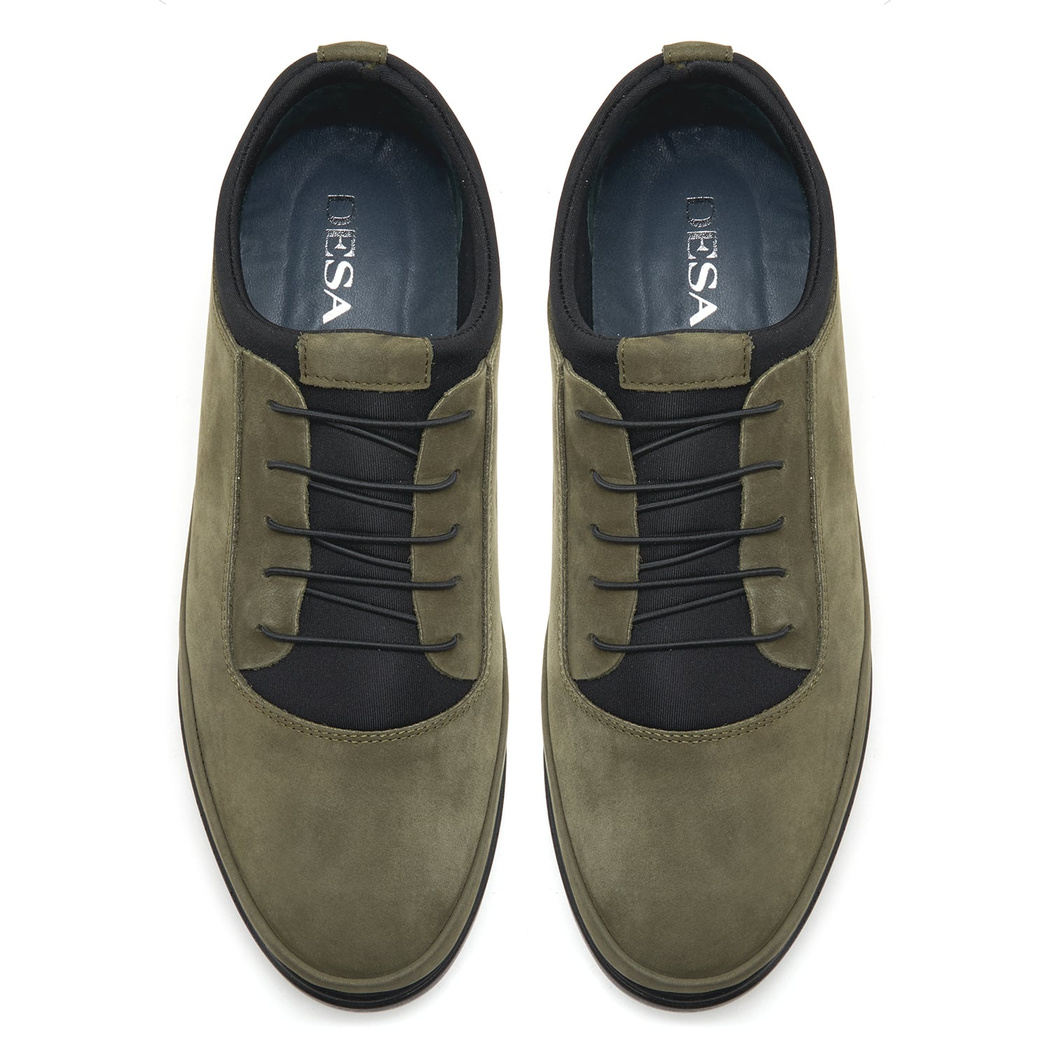 Roman Haki Erkek Nubuk Deri Günlük Ayakkabı