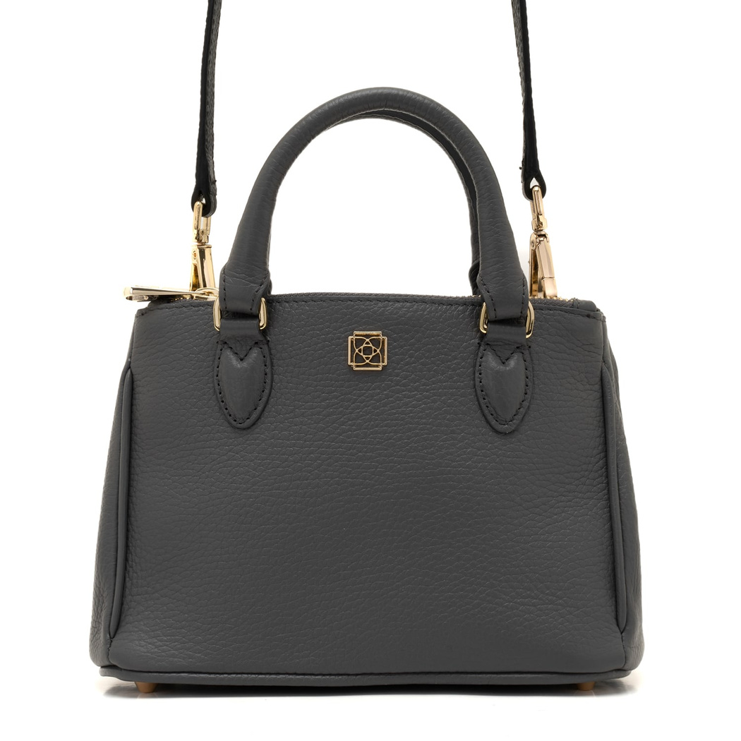 Rosa Gri Kadın Deri El Çantası