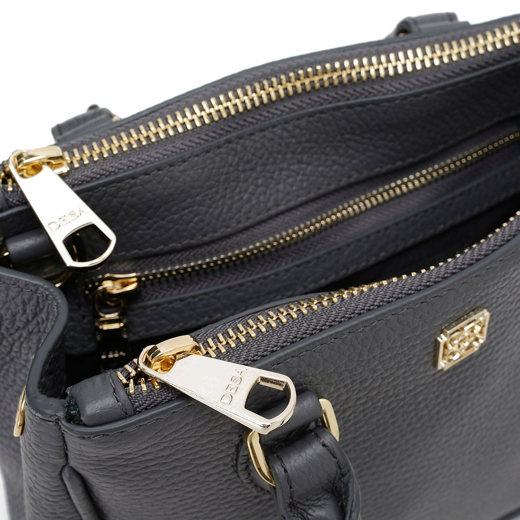 Rosa Gri Kadın Deri El Çantası