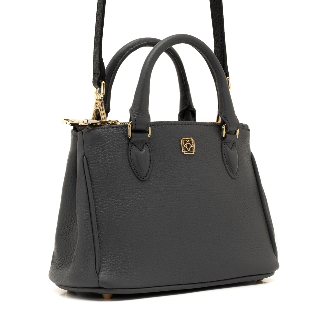 Rosa Gri Kadın Deri El Çantası