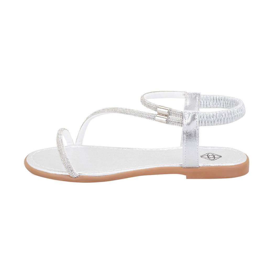 Rosmen Gri Kadın Parlak Taş Detaylı Sandalet