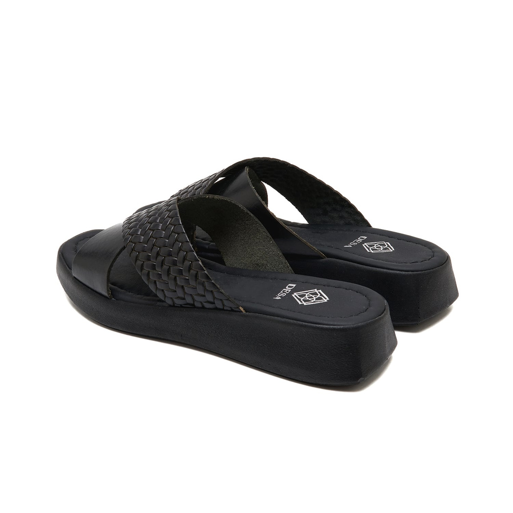 Ross Siyah Kadın Deri Terlik