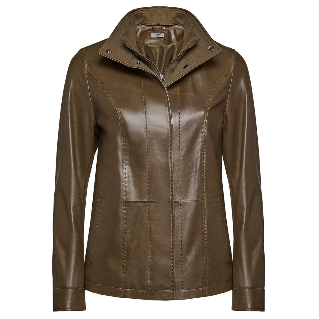 Salvia Kadın Deri Hakim Yakalı Mont