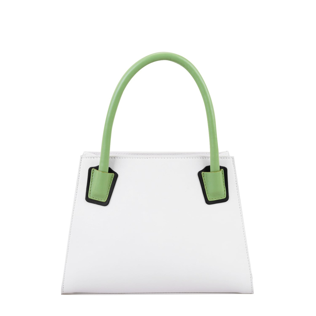 Samen Beyaz Kadın Deri El Çantası