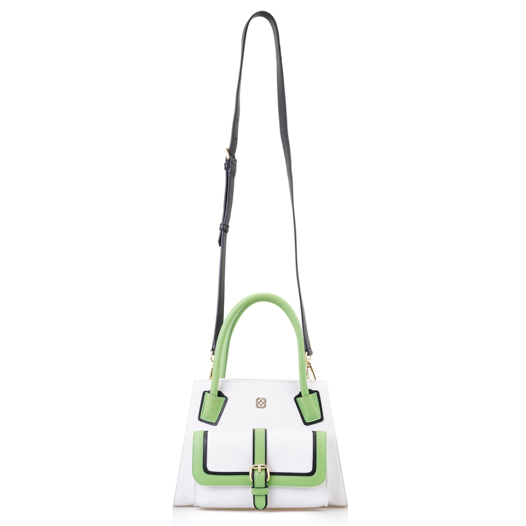 Samen Beyaz Kadın Deri El Çantası