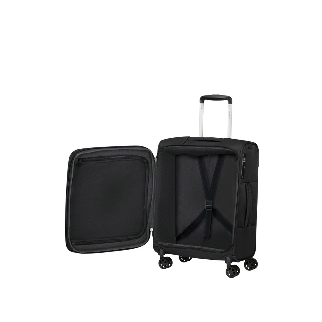 Samsonite GoTwist Spinner Siyah 55/20 Körüklü Kabin Boy Valiz