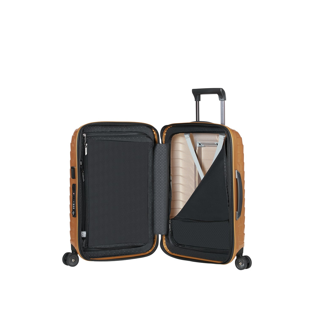Samsonite Proxis - Spinner Sarı 4 Tekerlekli Körüklü Kabin Boy Valiz 55 cm
