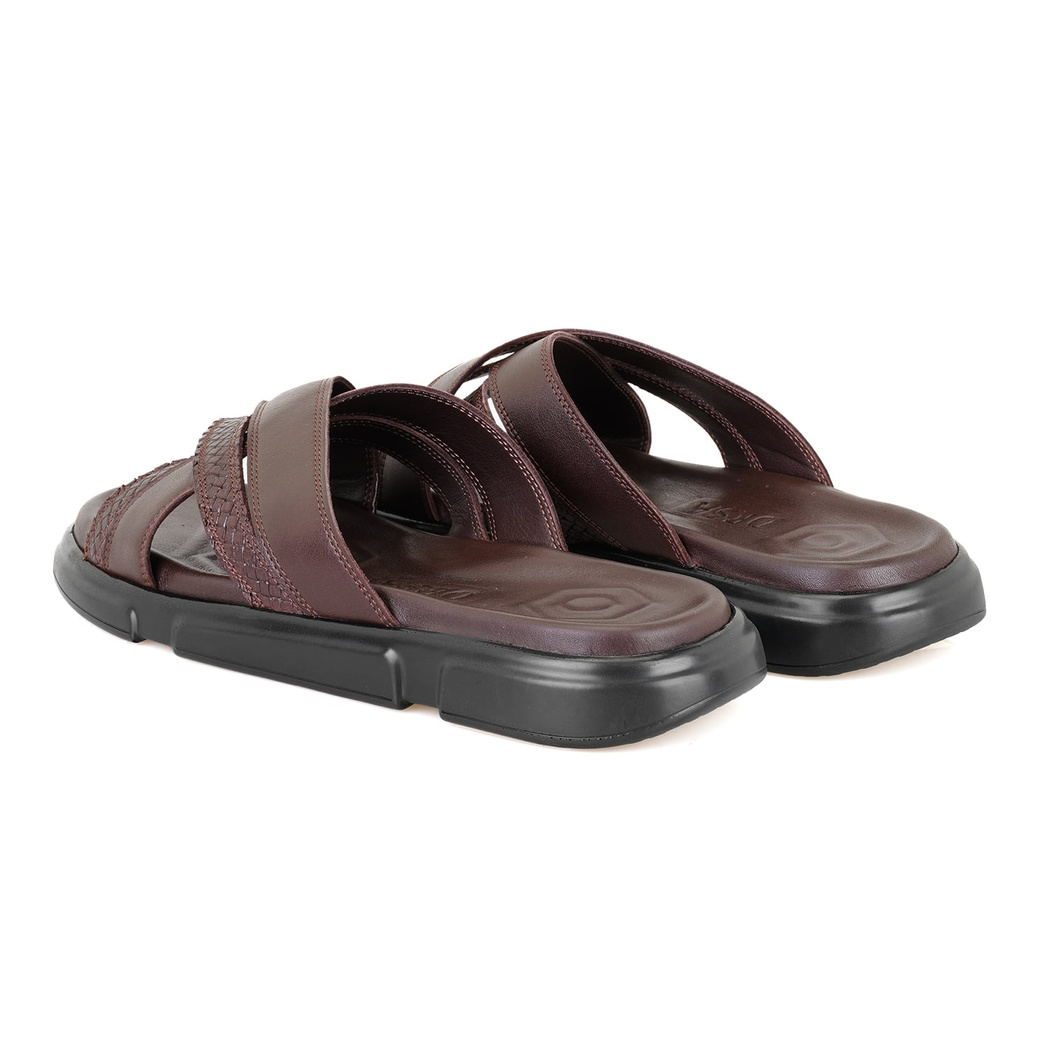 Samuel Kahve Erkek Deri Terlik