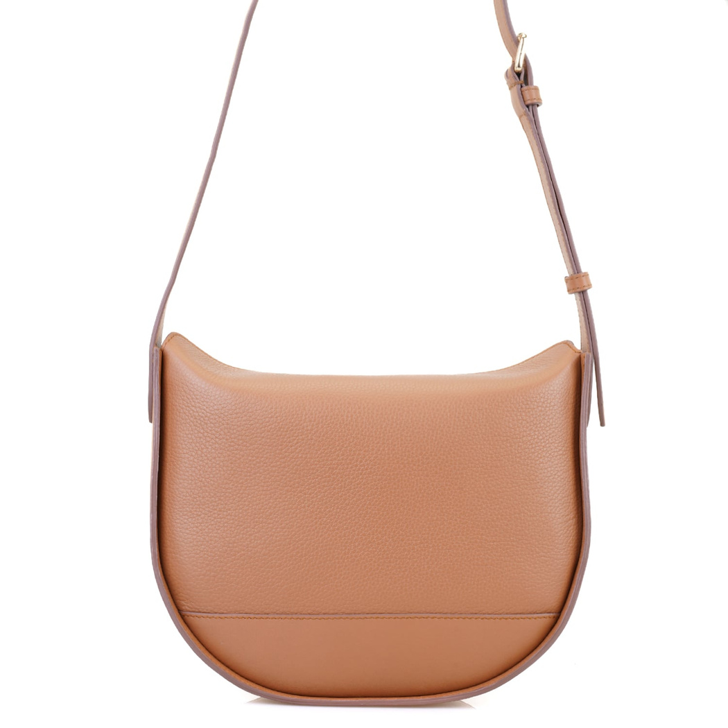 Samy Kahve Kadın Deri Omuz Çantası