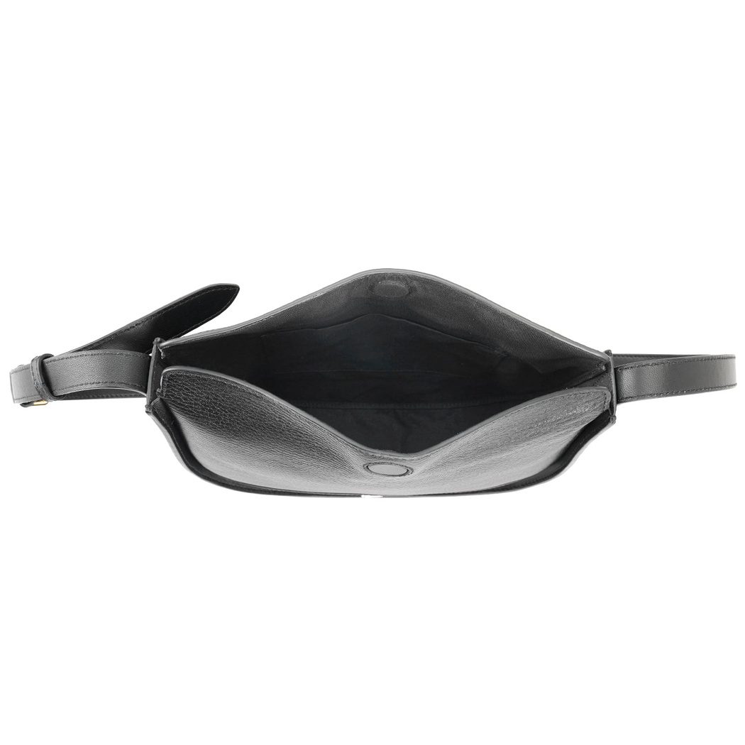 Samy Siyah Kadın Deri Omuz Çantası