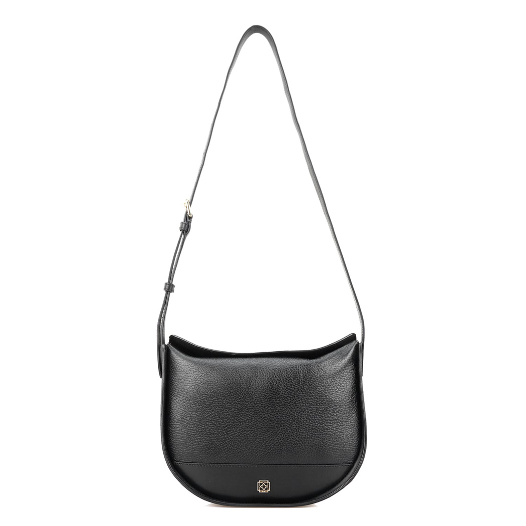 Samy Siyah Kadın Deri Omuz Çantası