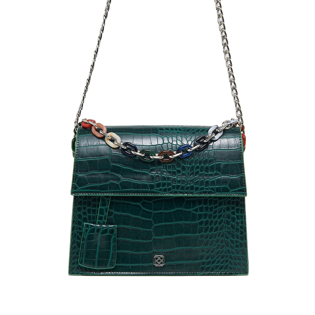 Sanders Zincir Detaylı Kadın Omuz Çantası