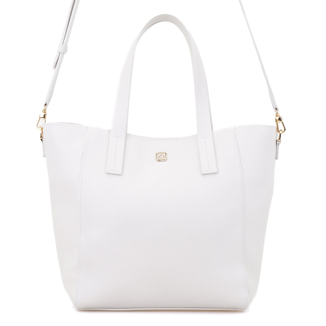 Sandio Beyaz Kadın Deri Omuz Çantası 